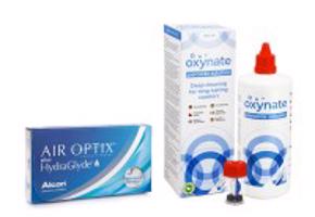 Alcon Air Optix Plus Hydraglyde (6 čoček) + Oxynate Peroxide 380 ml s pouzdrem