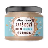 Allnature Arašídový krém bílá čokoláda/kokos 220g