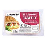 Allnature Bezlepkové bagetky se sušenými rajčaty, bazalkou, česnekem 110g