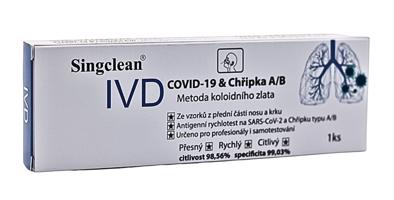 Antigenní test Singclean Covid-19 & Chřipka A/B, 1 ks