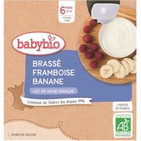 BABYBIO kravské mléko-malina-banán 6m+ 4x85g