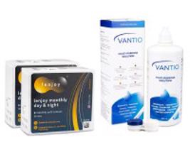 Bausch & Lomb Lenjoy Monthly Day & Night (12 čoček) + Vantio Multi-Purpose 360 ml s pouzdrem