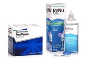 Bausch & Lomb PureVision (6 čoček) + ReNu MultiPlus 360 ml s pouzdrem