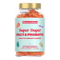 Bloom Robbins Super Duper MULTI & PROBIOTIC probiotika s vitamíny pro zlepšení trávení gumídci 60ks