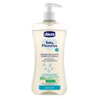 CHICCO Baby Moments Šampon jemný na vlasy a tělo s dávkovačem 500ml