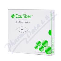 EXUFIBER 10X10 CM, 10KS, VYSOCE ABSORPČNÍ KRYTÍ Z HYDROVLÁK