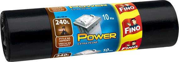 FINO LDPE Pytle Power 240 l, 8 ks, 45 µm, černé