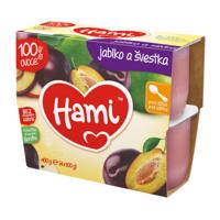 Hami 100% ovoce jablko a švestka 4x100g 4M+