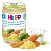 HiPP JUNIOR BIO Těstoviny se zeleninou a smetanou 220g