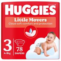 HUGGIES Little Movers 3 4-9kg 78ks