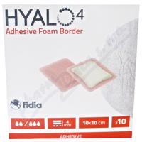 HYALO4 ADHESIVE SILICONE BORDER FOAM DRESSING 10 X 10 CM ADHEZIVNÍ PĚNOVÉ KRYTÍ SE SILIKONEM A LEPÍCÍM OKRA