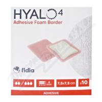 HYALO4 ADHESIVE SILICONE BORDER FOAM DRESSING 7,5 X 7,5 CM ADHEZIVNÍ PĚNOVÉ KRYTÍ SE SILIKONEM A LEPÍCÍM OKRA