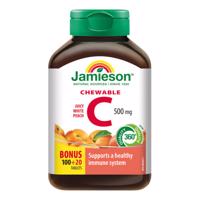 JAMIESON Vitamín C 500mg broskev chewable tbl.120