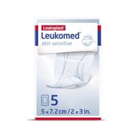 LEUKOMED SKIN SENSITIVE STERILE 5X7,2CM SAMOLEPÍCÍ KRYTÍ Z NETKANÉ TEXTILIE S POLŠ