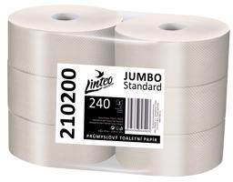 Linteo Toaletní papír JUMBO standard 240, 1 vrs., šedý recykl, GRAND