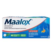 MAALOX 400MG/400MG žvýkací tableta 40