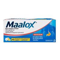 MAALOX BEZ CUKRU CITRON 400MG/400MG žvýkací tableta 40