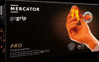 Mercator Medical gogrip jednorázové nitrilové orange 50 ks Rozměr: L