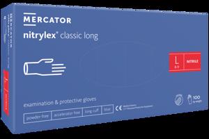 Mercator Medical Nitrylex Classic Long modré nepudrované 100 ks Rozměr: L