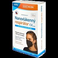 NANO M.ON nanovlákenný respirátor FFP2 černý 10ks