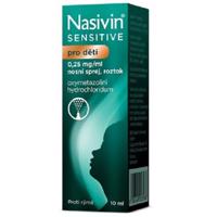 NASIVIN SENSITIVE PRO DĚTI 0,25MG/ML nosní podání sprej, roztok 1X10ML