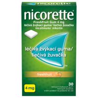 NICORETTE FRESHFRUIT GUM 4MG léčivé žvýkačky 30