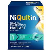 NIQUITIN CLEAR 21MG/24H, 7 transdermálních náplastí