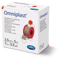 Omniplast textilní náplast cívka 2,5 cm x 5 m 1 ks Rozměr: 2,5 cm x 5 m