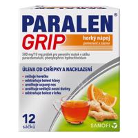 PARALEN GRIP HORKÝ NÁPOJ POMERANČ A ZÁZVOR 500MG/10MG perorální prášek pro roztok v sáčku 12