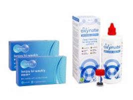 PegaVision Lenjoy Bi-weekly Aqua+ (12 čoček) + Oxynate Peroxide 380 ml s pouzdrem