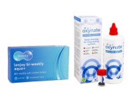 PegaVision Lenjoy Bi-weekly Aqua+ (6 čoček) + Oxynate Peroxide 380 ml s pouzdrem