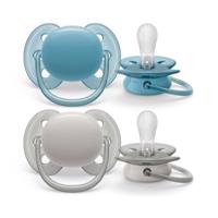 Philips AVENT Šidítko Ultrasoft 6-18m chlapec, 2 ks