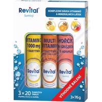 Revital Vitamin C + Multivitamin + Hořčík 3x20 šumivých tablet