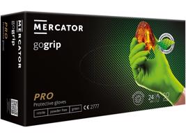 Rukavice nitrilové Mercator Medical Gogrip, 50 ks, zelené, nepudrované Rozměr: M