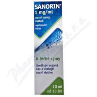 SANORIN 1MG/ML nosní podání sprej, roztok 1X10ML