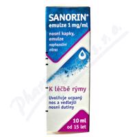 SANORIN EMULZE 1MG/ML nosní podání kapky, emulze 1X10ML