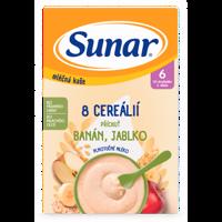 Sunar Mléčná kaše 8 cereálií banán/jablko 6m+ 210g