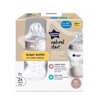 Tommee Tippee Natural Start Samosterilizační kojenecká lahev s ANTI-COLIC savičkou střední průtok 340ml