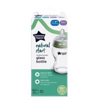 Tommee Tippee Natural Start Skleněná samosterilizační kojenecká lahev 0m+ 250ml