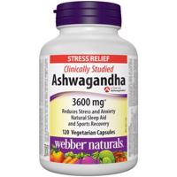 Webber Naturals Ashwagandha 3600 mg 120 cps