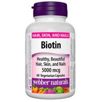 Webber Naturals Biotin 5000mcg cps.60