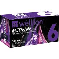 WELLION MEDFINE PLUS JEHLY PRO INZULÍNOVÁ PERA JEHLY  PRO VŠECHNA INZULÍNOVÁ PERA, VEL. 31G X 6MM - II. jakost