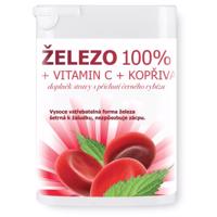 Železo 100% + vitamin C + kopřiva tbl.90